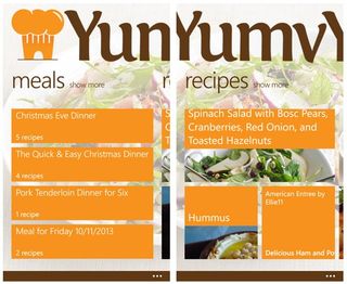 Cook with YumvY main pages
