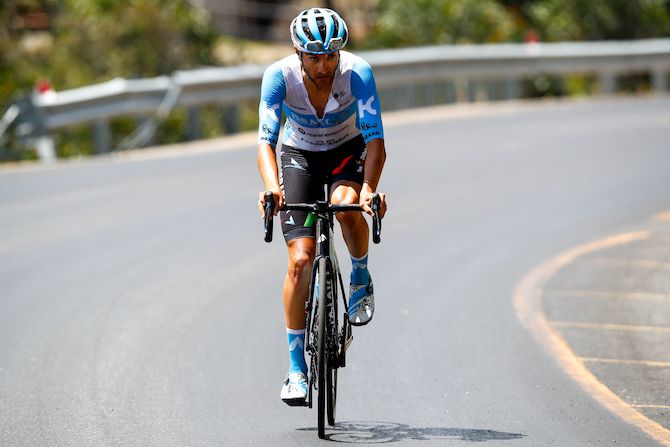 Israel Start-Up Nation’s James Piccoli goes on the attack in the last three kilometres of the final climb