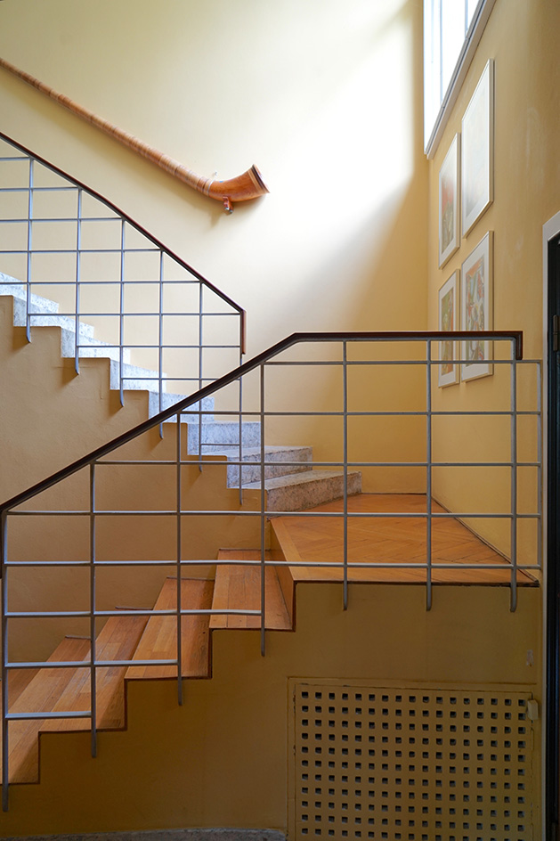 Oscar Alfred Borum House staircase interior view