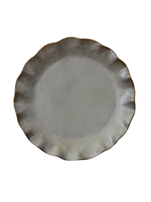 Green Organic Ruffle Edge Plate 
