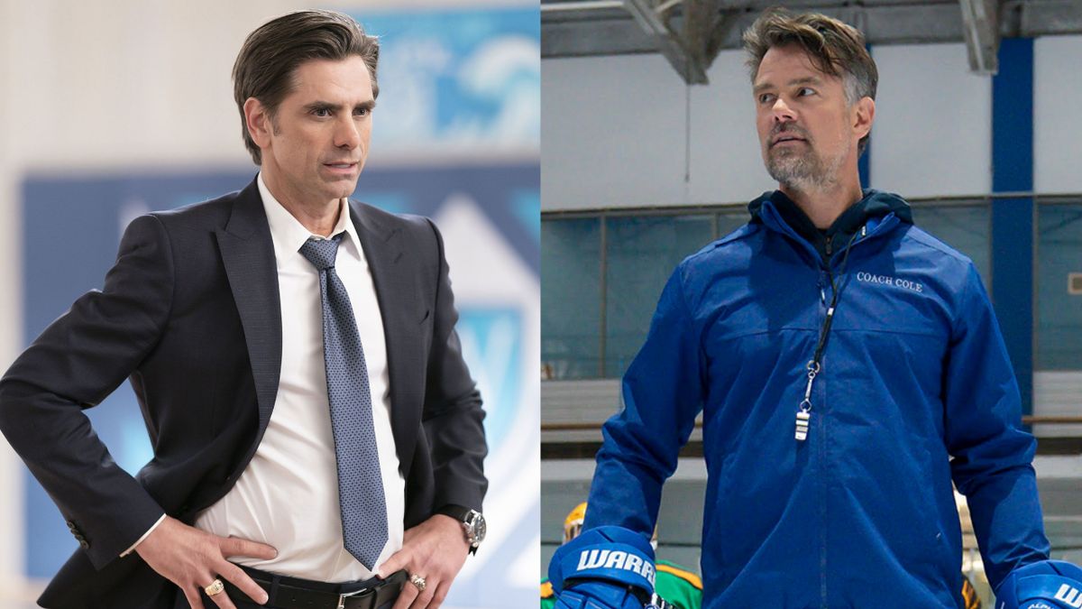 John Stamos in Big Shot and Josh Duhamel in Mighty Ducks: Game Changers