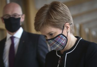 Nicola Sturgeon arrives for Scotland 4 tier system questions