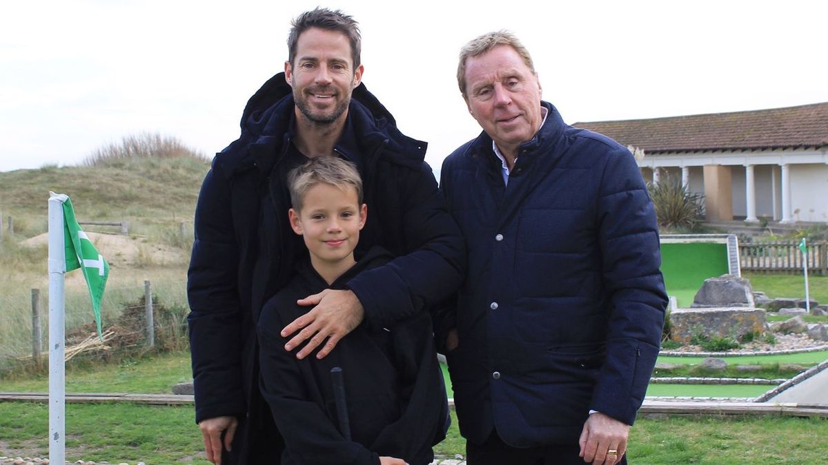 Harry Redknapp with his son Jamie on Harry Redknapp&#039;s Sandbanks Summer.