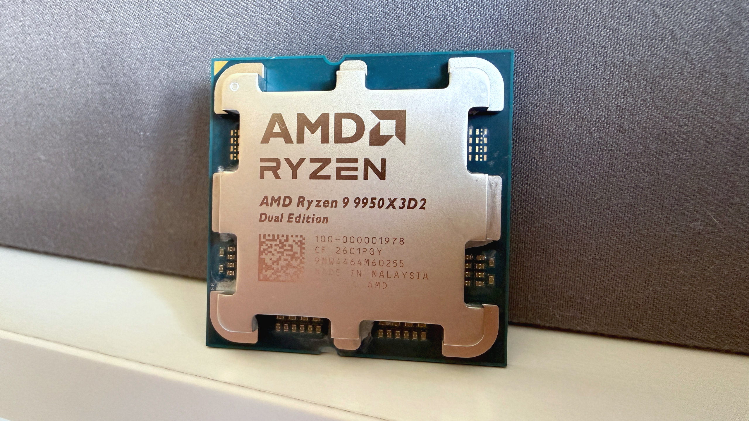 A photo of an AMD Ryzen 9 9950X3D2 Dual Edition processor