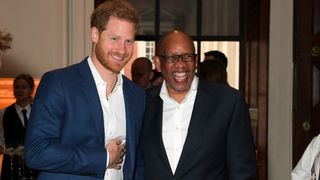 LONDON, ENGLAND - JUNE 11: Prince Harry , The Duke of Sussex, and Prince Seeiso of Lesotho attend the Audi Sentebale Concert at Hampton Court Palace on June 11, 2019 in London, England.