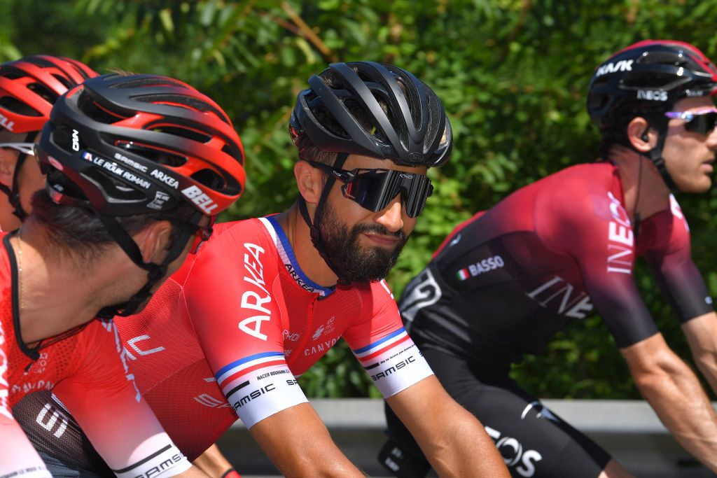 TURIN ITALY AUGUST 05 Nacer Bouhanni of France and Team Arkea Samsic during the 101st Milano Torino 2020 a 198km race from Mesero to Stupinigi Turin MilanoTorino on August 05 2020 in Stupinigi Turin Italy Photo by Tim de WaeleGetty Images