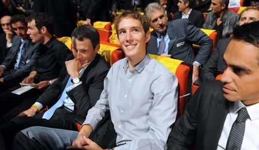 Luxembourg's Andy Schleck (Saxo Bank) smiles during the 2010 Tour de France presentation.