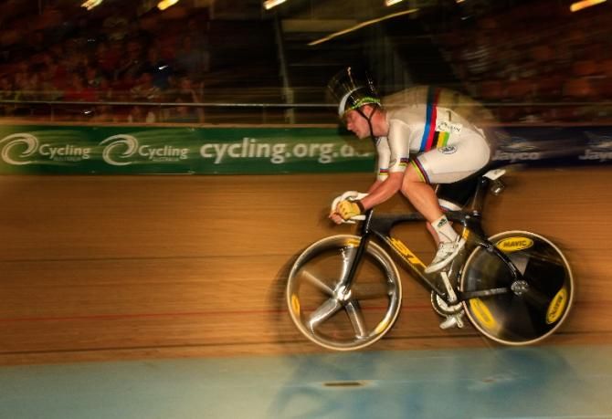 Reigning Omnium World Champion Glenn O'Shea in action