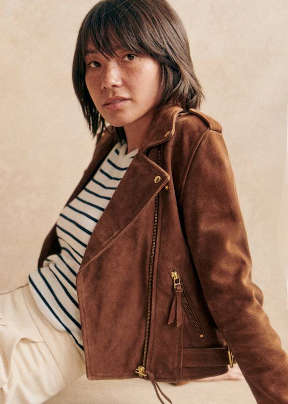 Zig Jacket - Camel Suede - Goat Leather - S&amp;eacute;zane