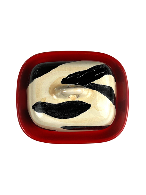Zebra Butter Dish