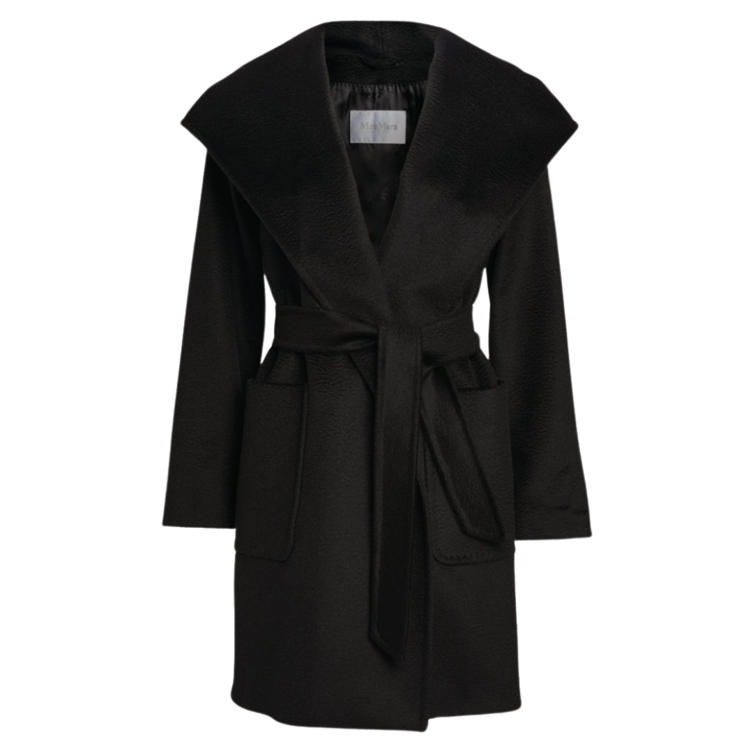 Womens Max Mara Black Rialto Hooded Coat | Harrods Uk