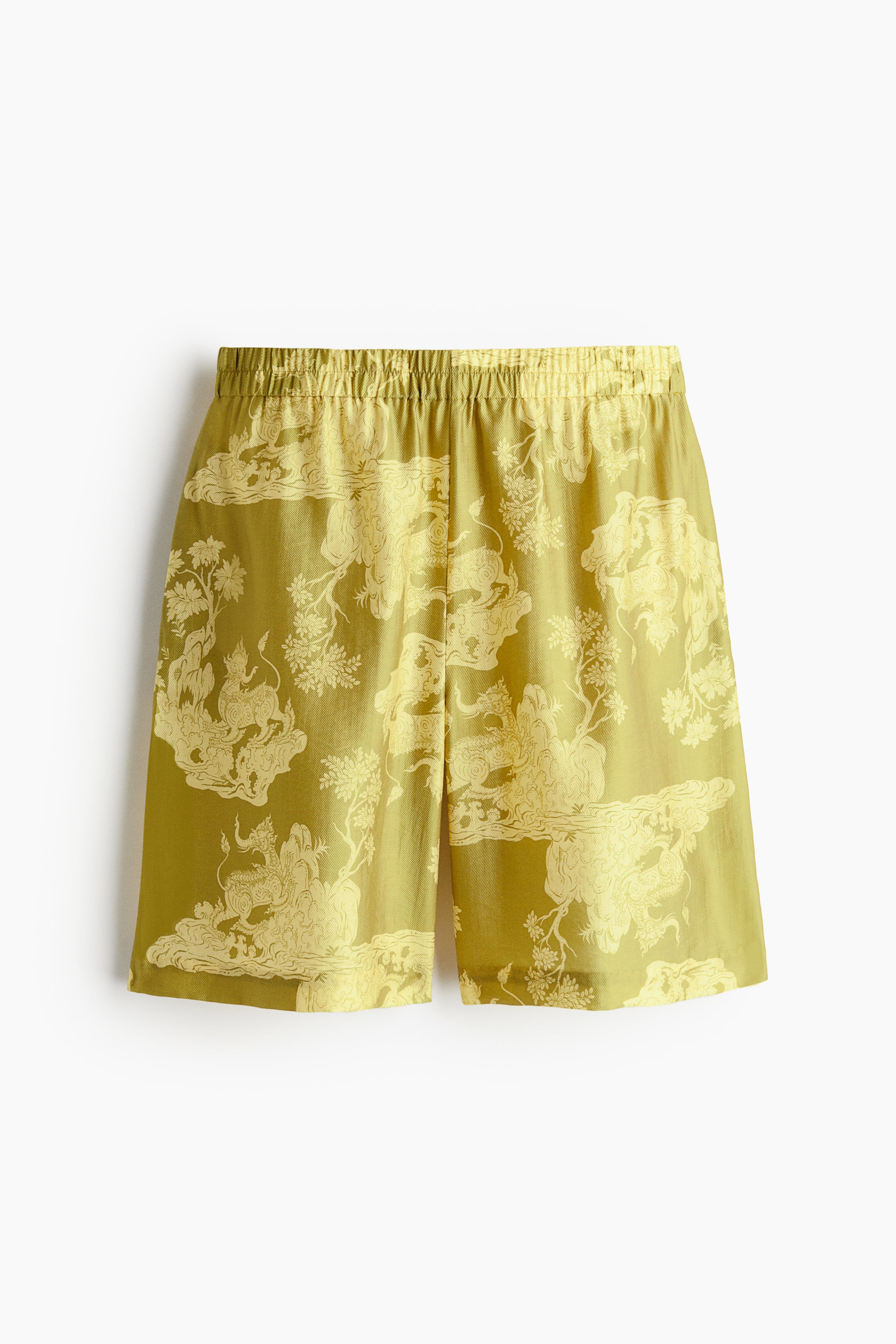 H&M x The White Lotus, Patterned Knee-Length Shorts