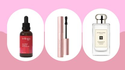 Collage for the best beauty products of 2023 according to most clicked