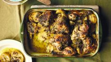 chicken with potatoes, garlic and lemon