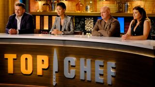 Kristen Kish, Joe Flamm, Tom Colicchio And Gail Simmons on Top Chef Season 21