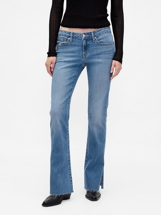 Low Rise Long & Lean Split-Hem Jeans