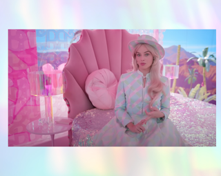 Margot Robbie in Barbie's Dream House bedroom