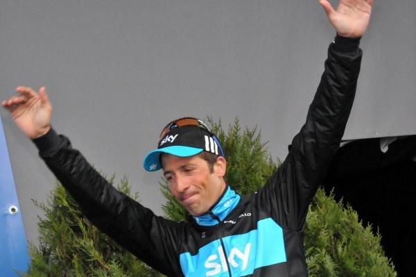 An emotional Flecha makes his way to the podium