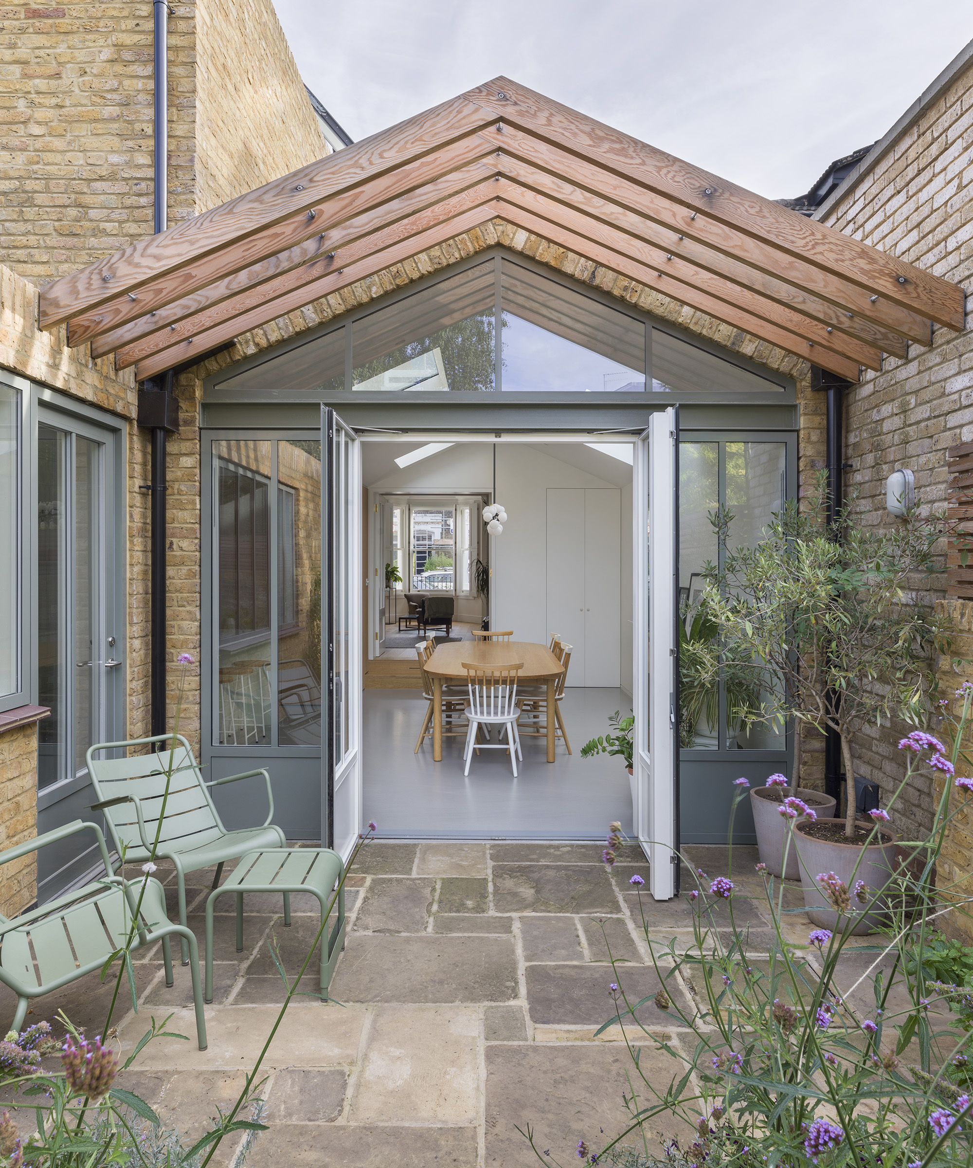 A pitched roof rear kitchen extension