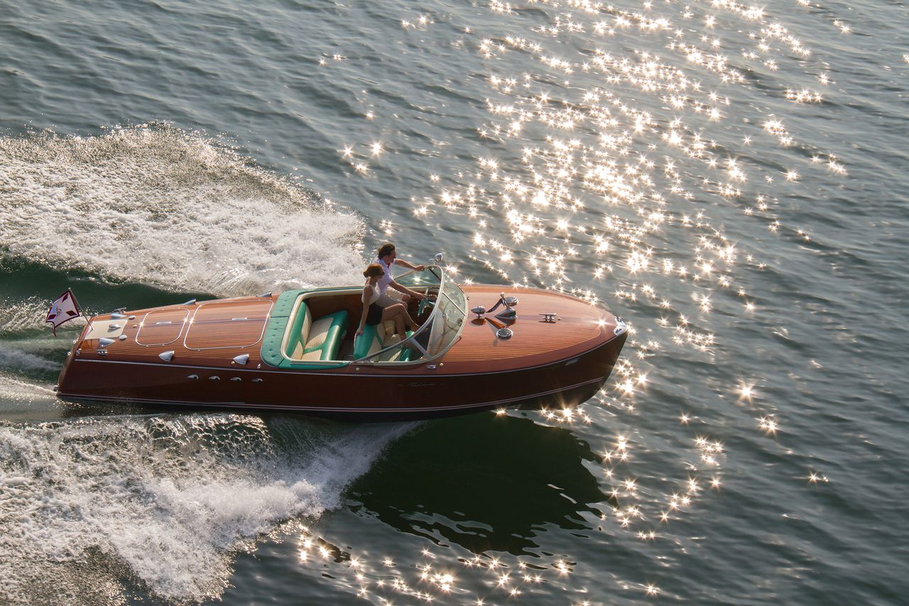 The Ventura Riva Trittone moto launch, for sale via the Ferretti Group at Masterpiece.