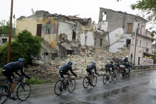 Stage 11 of the Giro ended in L'Aquila