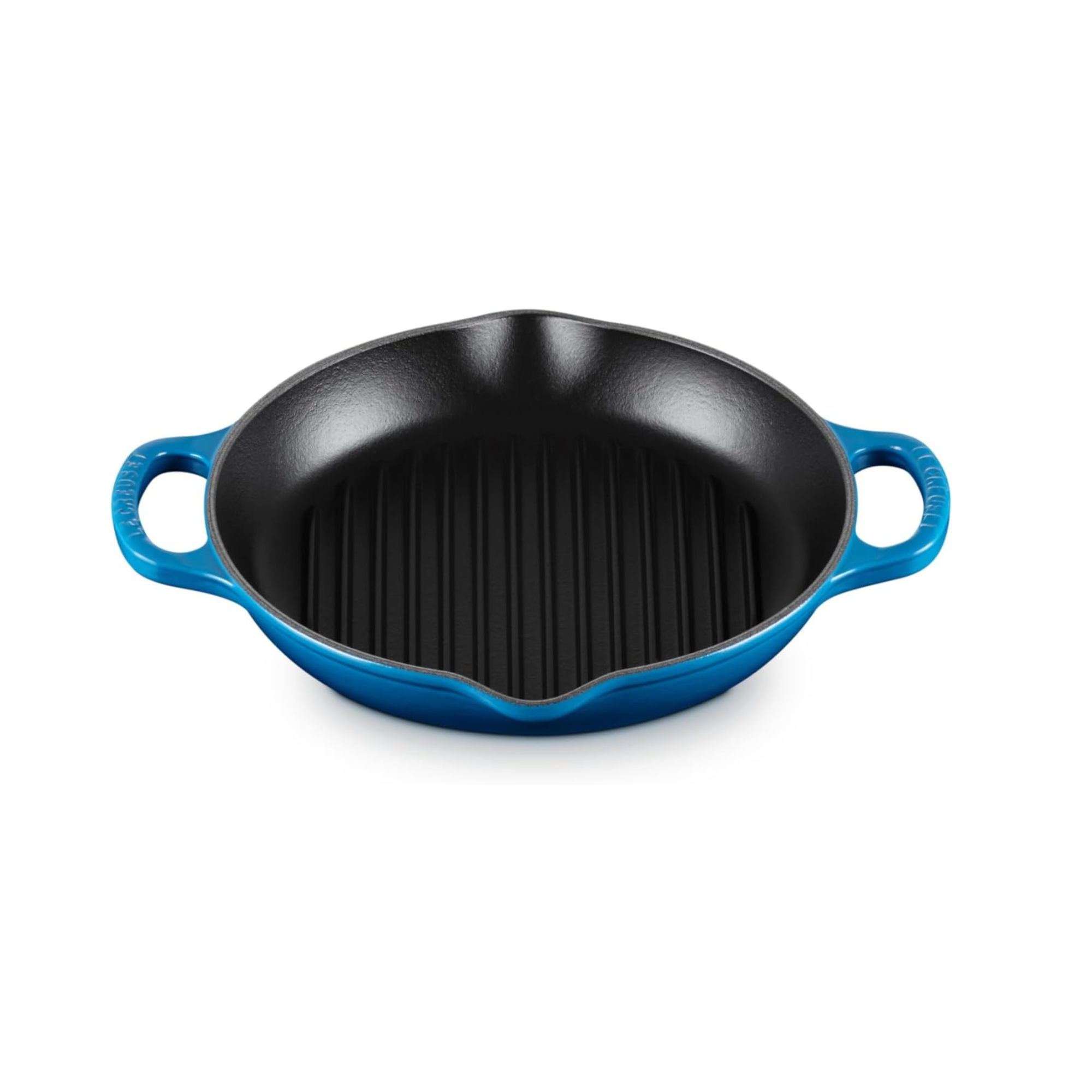 Le Creuset Enameled Cast Iron Signature Deep Round Grill, 9.75&quot;, Cerise