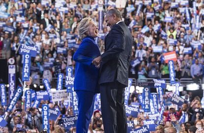 Hillary Clinton and President Obama.