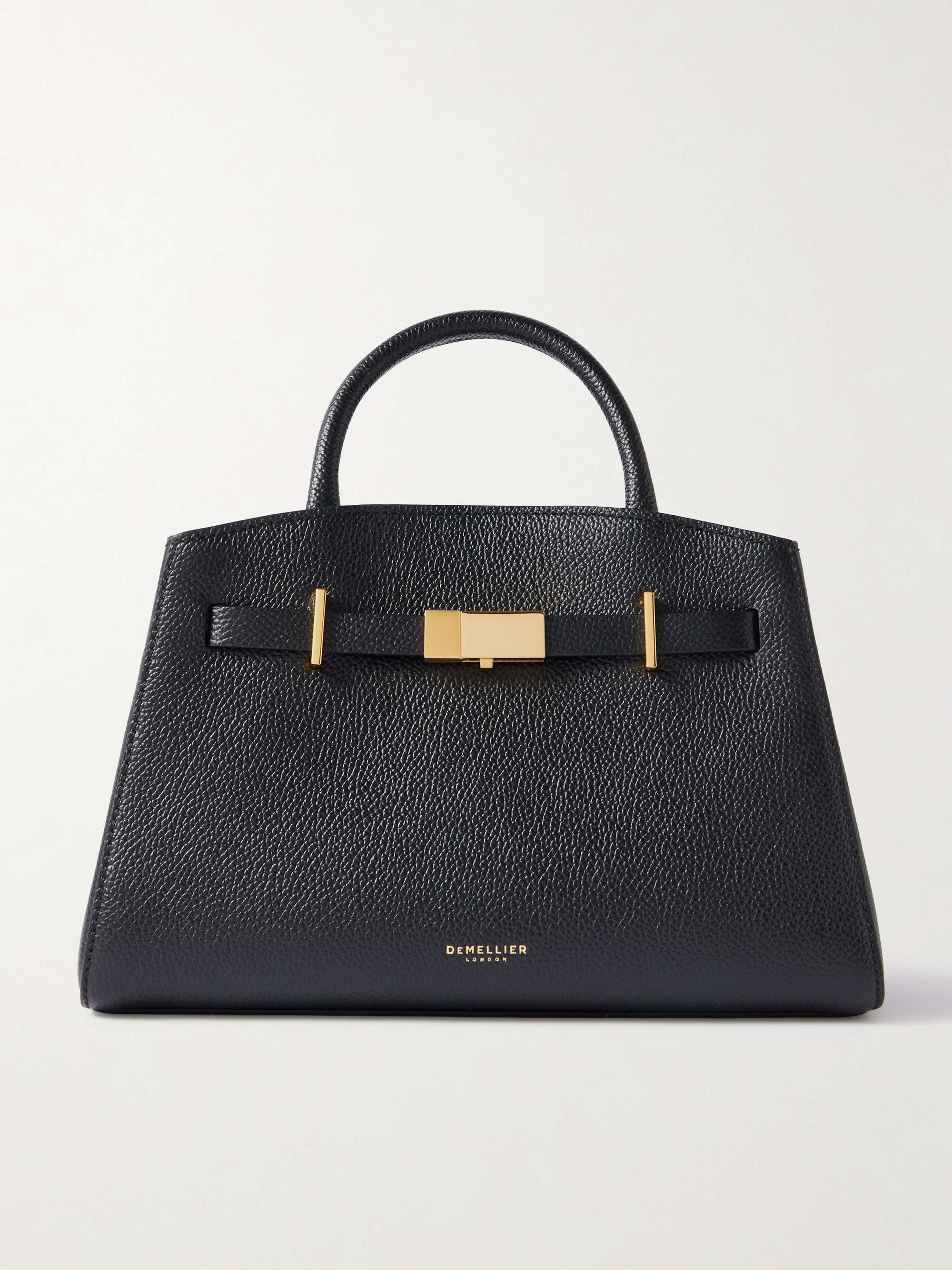 The Hudson Small Textured-Leather Tote