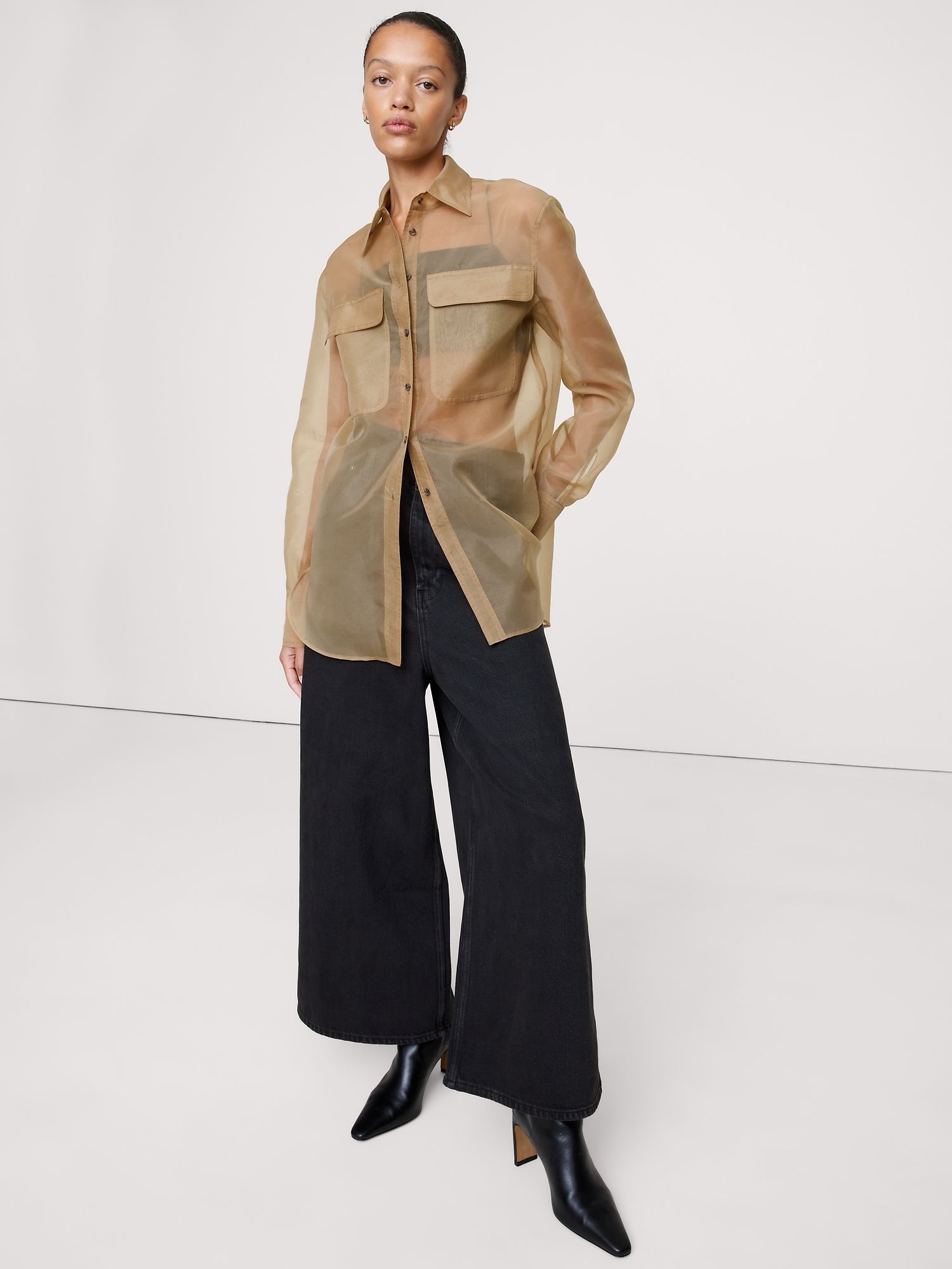 Organza Utility Shirt