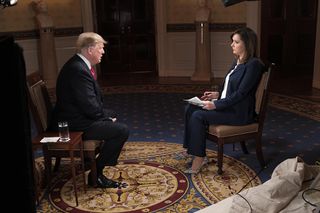 Donald Trump and Margaret Brennan on 'Face the Nation.'