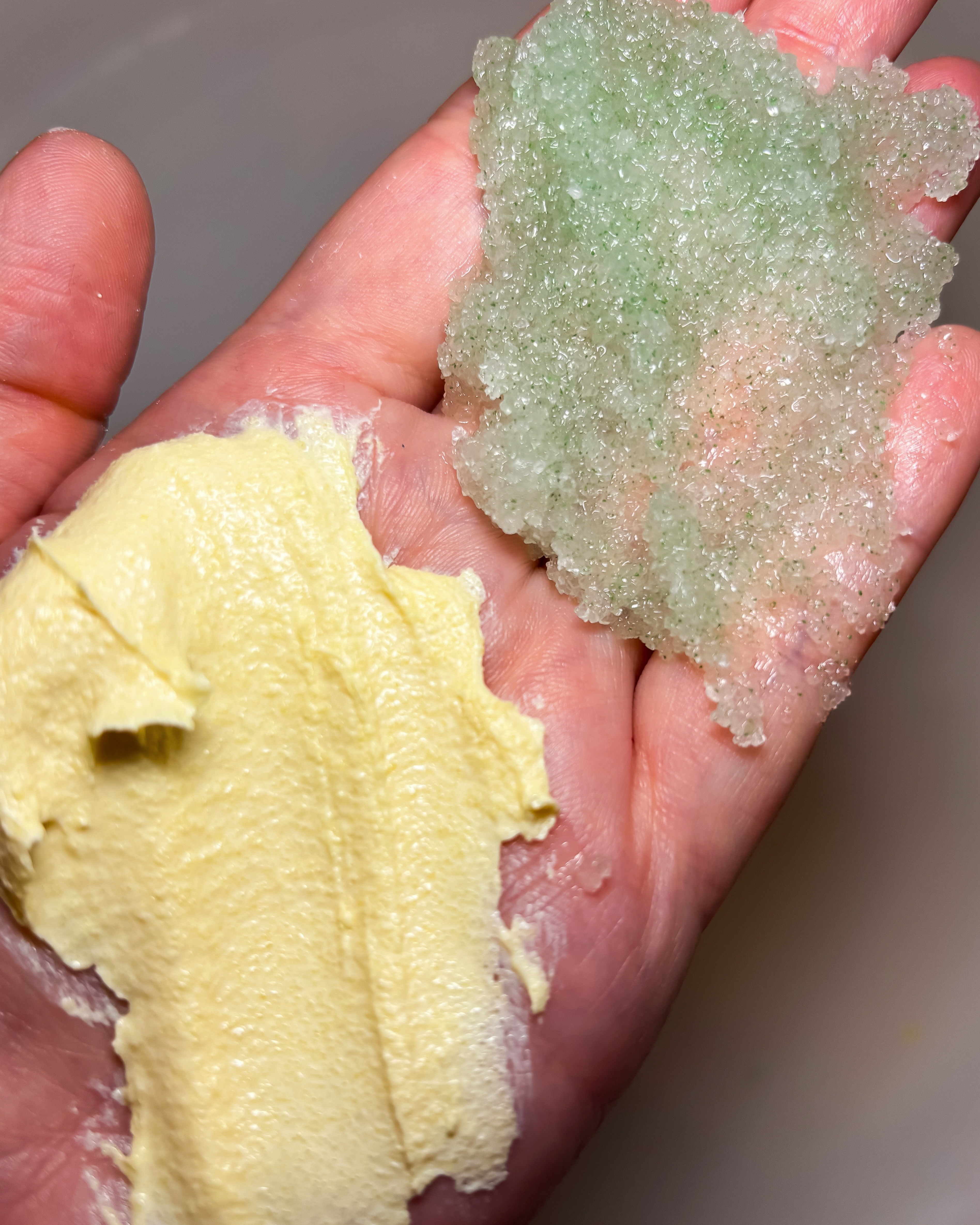 body scrubs on hand