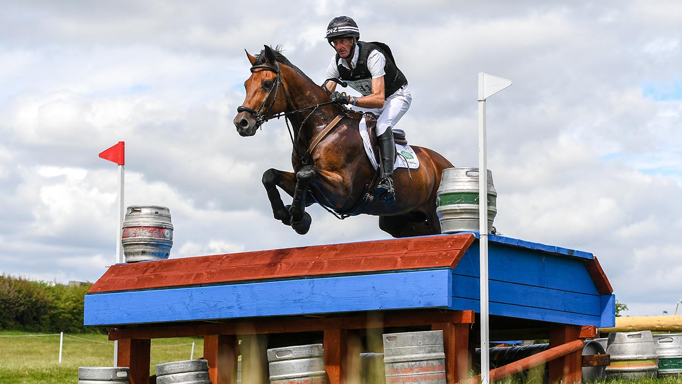 Leonidas II, pictured with Sir Mark Todd at Barbury CCI3*-S in 2019.