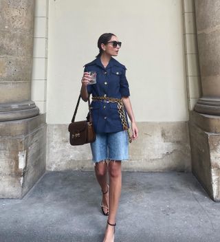 french woman wearing denim