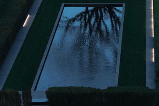 Reflecting pool at the Serena Williams Building