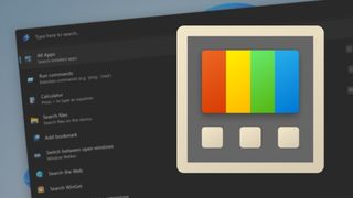 PowerToys logo appearing over PowerToys on Windows 11