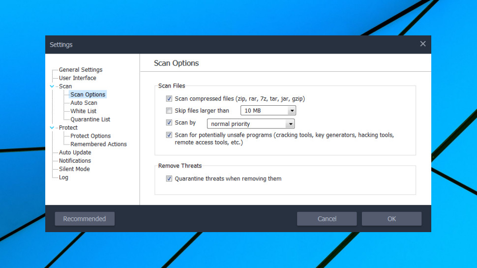Scan Settings