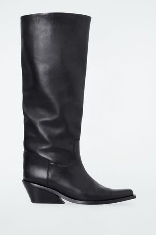 Knee-High Leather Cowboy Boots