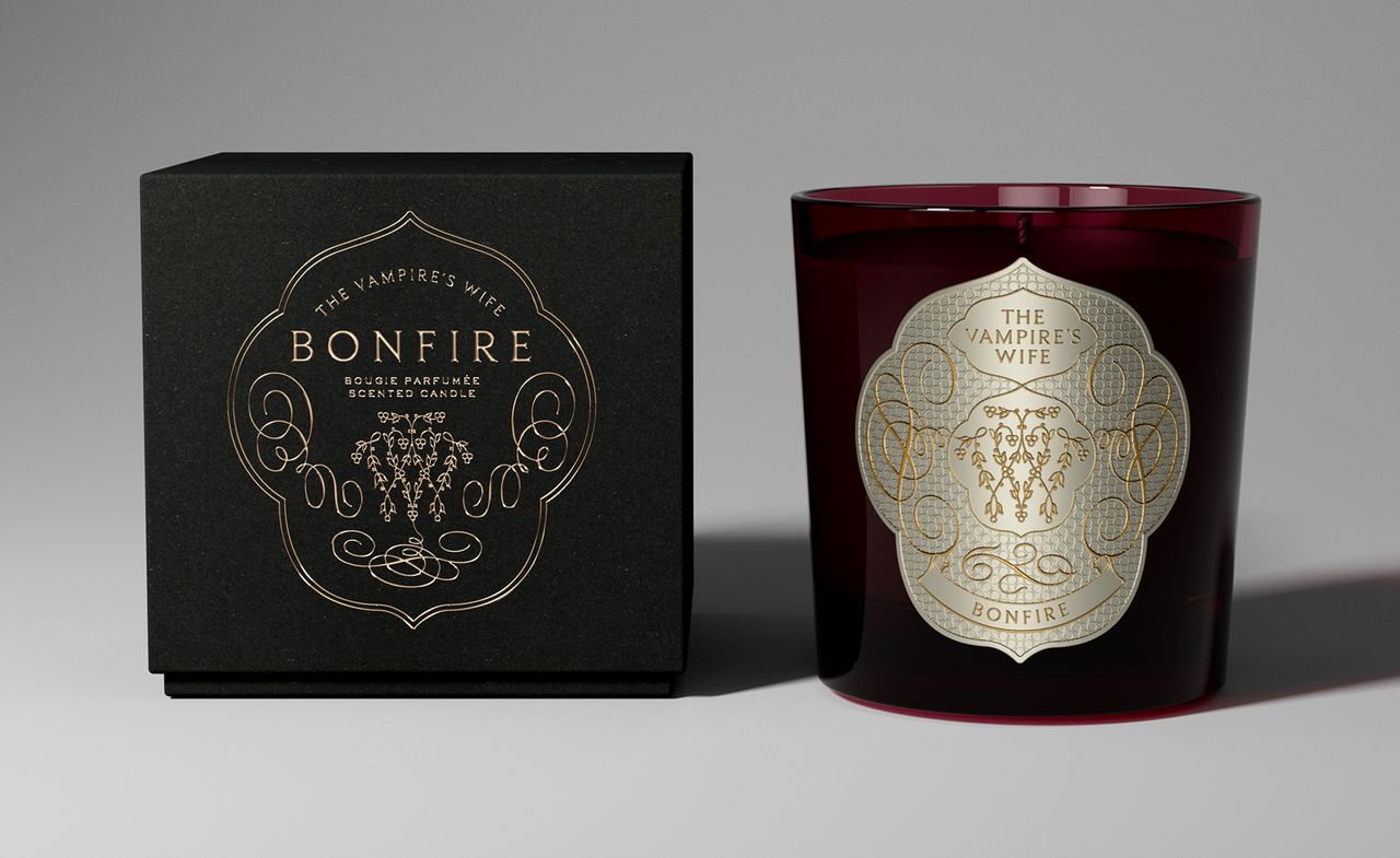 The Vampire&#039;s Wife Bonfire candle and black box