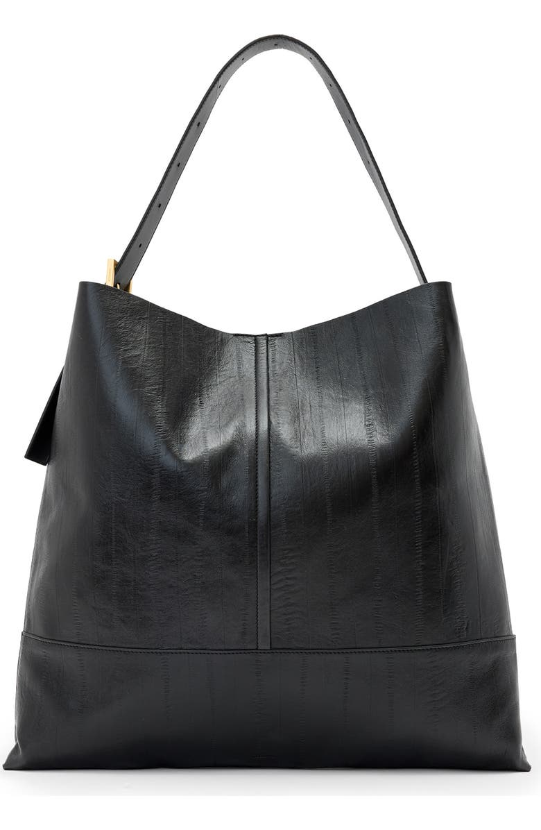Asha Eel-Embossed Leather Shoulder Bag