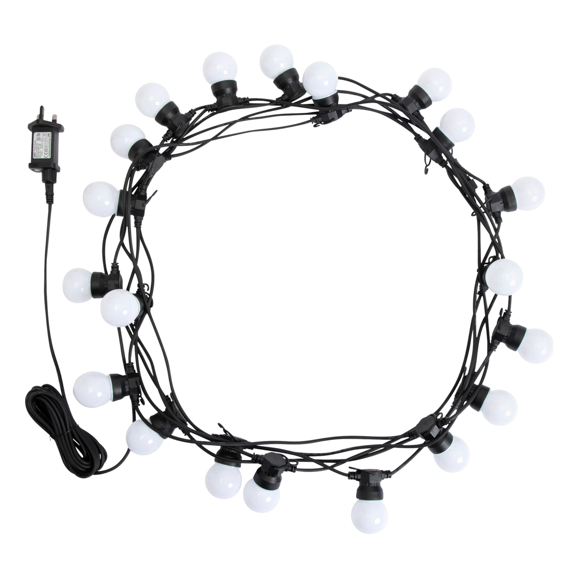 string lights with white bulbs
