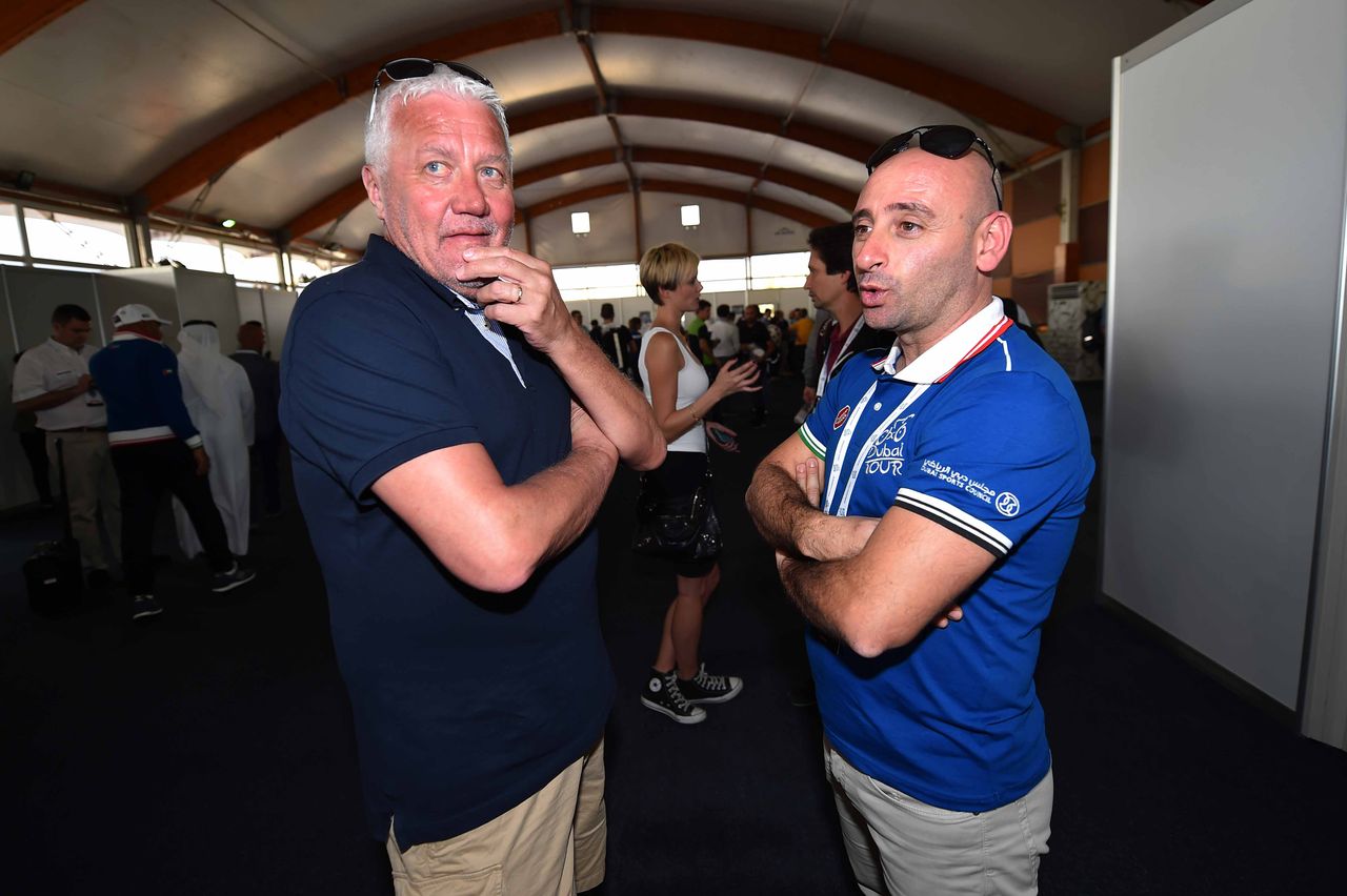 Patrick Lefevere and Paolo Bettini