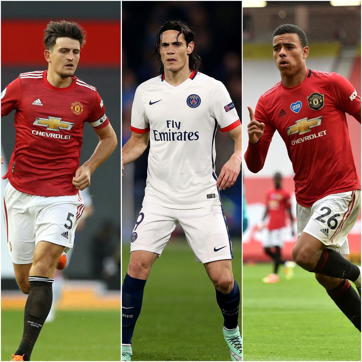 Harry Maguire, Edinson Cavani and Mason Greenwood are all missing for Manchester United