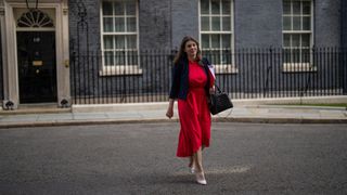 Michelle Donelan, Secretary of State for Science, Innovation and Technology, leaves after attending the weekly meeting of Cabinet ministers in 10, Downing Street on March 26, 2024 in London, England