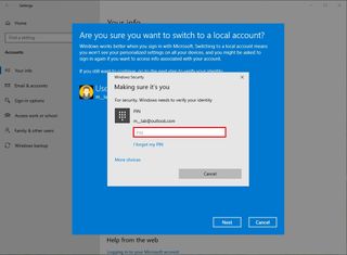 Windows 10 credential