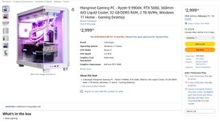 Cobratype Mangrove pre-built gaming PC with RTX 5080 GPU at Amazon