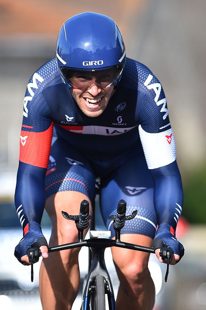 A focused IAM Cycling rider