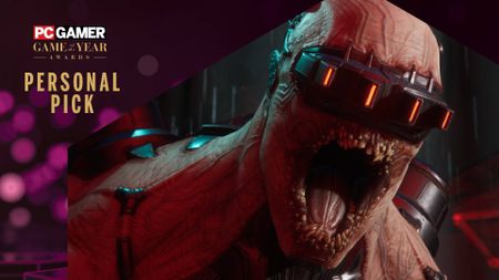 A zed from Killing Floor 3 on a custom PC Gamer Personal Pick background