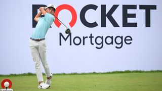 Miles Russell takes a shot at the Rocket Mortgage Classic