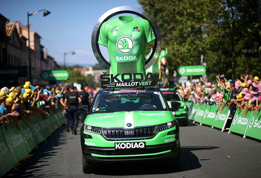 Skoda sponsors the green jersey