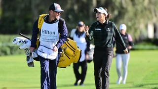 Lydia Ko and Paul Cormack during the Hilton Grand Vacations Tournament of Champions